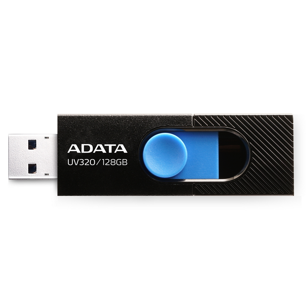 Флешка 128Gb USB 3.2 Gen 1 ADATA UV320, черный/голубой (AUV320-128G-RBKBL)