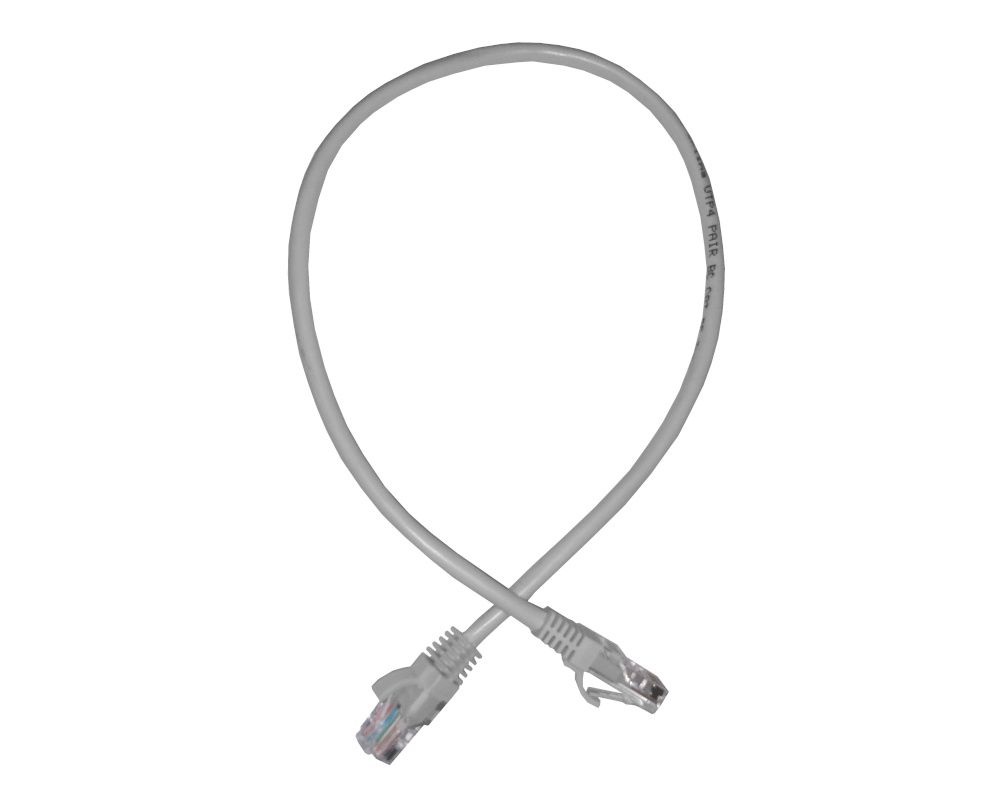 Патч-корд UTP кат.5e, 0.5 м, RJ45-RJ45, серый, CU, LSZH, Netko Optima (N.BC.UTP.5e-0.5m-2-lszh(p)