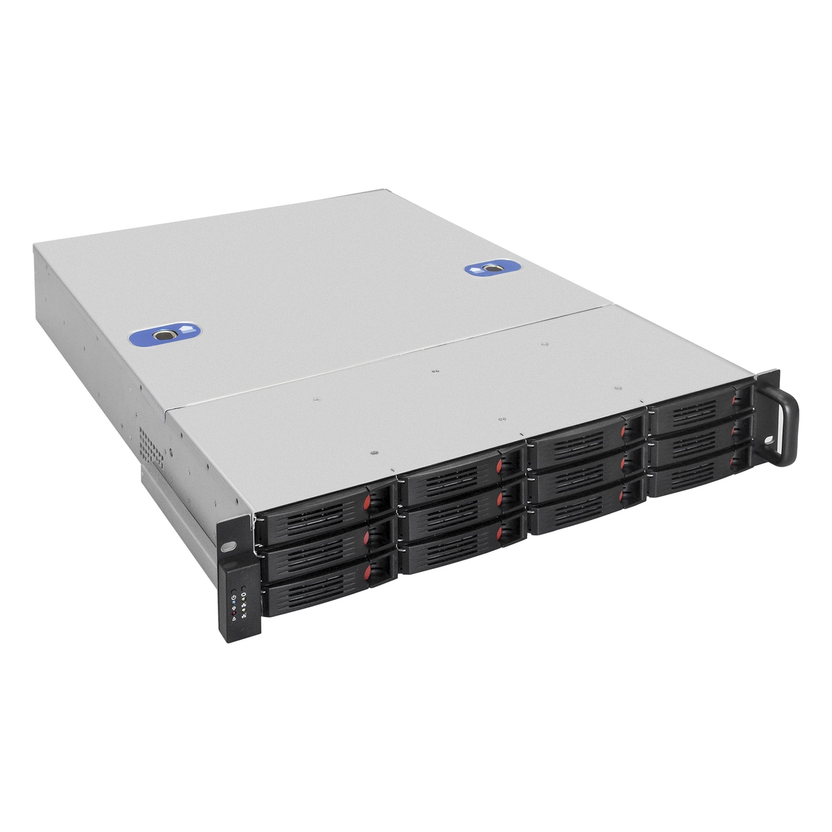 Корпус Exegate Pro 2U660-HS12, E-ATX, 2U RM, 12x3.5 HS, 1x1100 Вт, черный/серебристый (EX293401RUS)