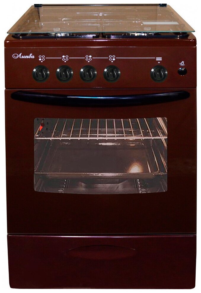 Кухонные плиты  E2E4 Плита газовая Лысьва ГП 400 МС-2у, коричневый (ГП 400 МС-2у)