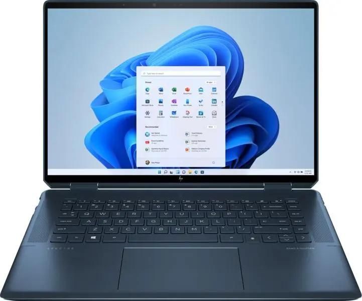 Работа и бизнес Ноутбук HP Spectre x360 16-f1028nn 16 IPS 3072х1920 Touch, Intel Core i7 1260P 2.1 ГГц, 16Gb RAM, 512Gb SSD, Intel Arc A370M-4Gb, W11, синий (79S16EA)