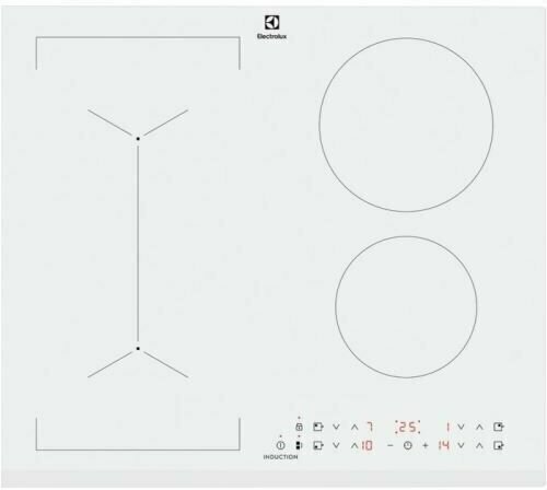 Индукционная варочная панель ELECTROLUX LIV63431BW, 4 конфорки, белый (LIV63431BW)