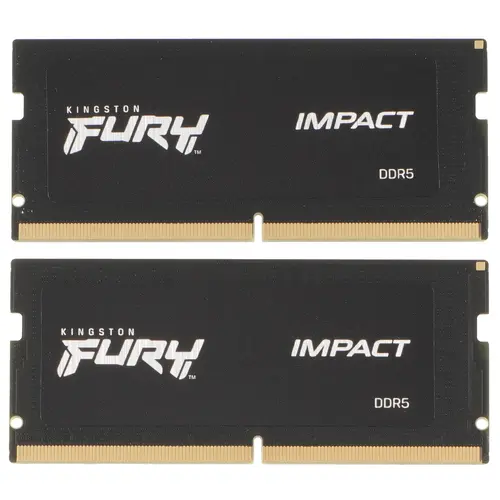 Комплект памяти DDR5 SODIMM 32Gb (2x16Gb), 6000MHz, CL38, 1.35V, Kingston, FURY Impact Black (KF560S38IBK2-32) Retail