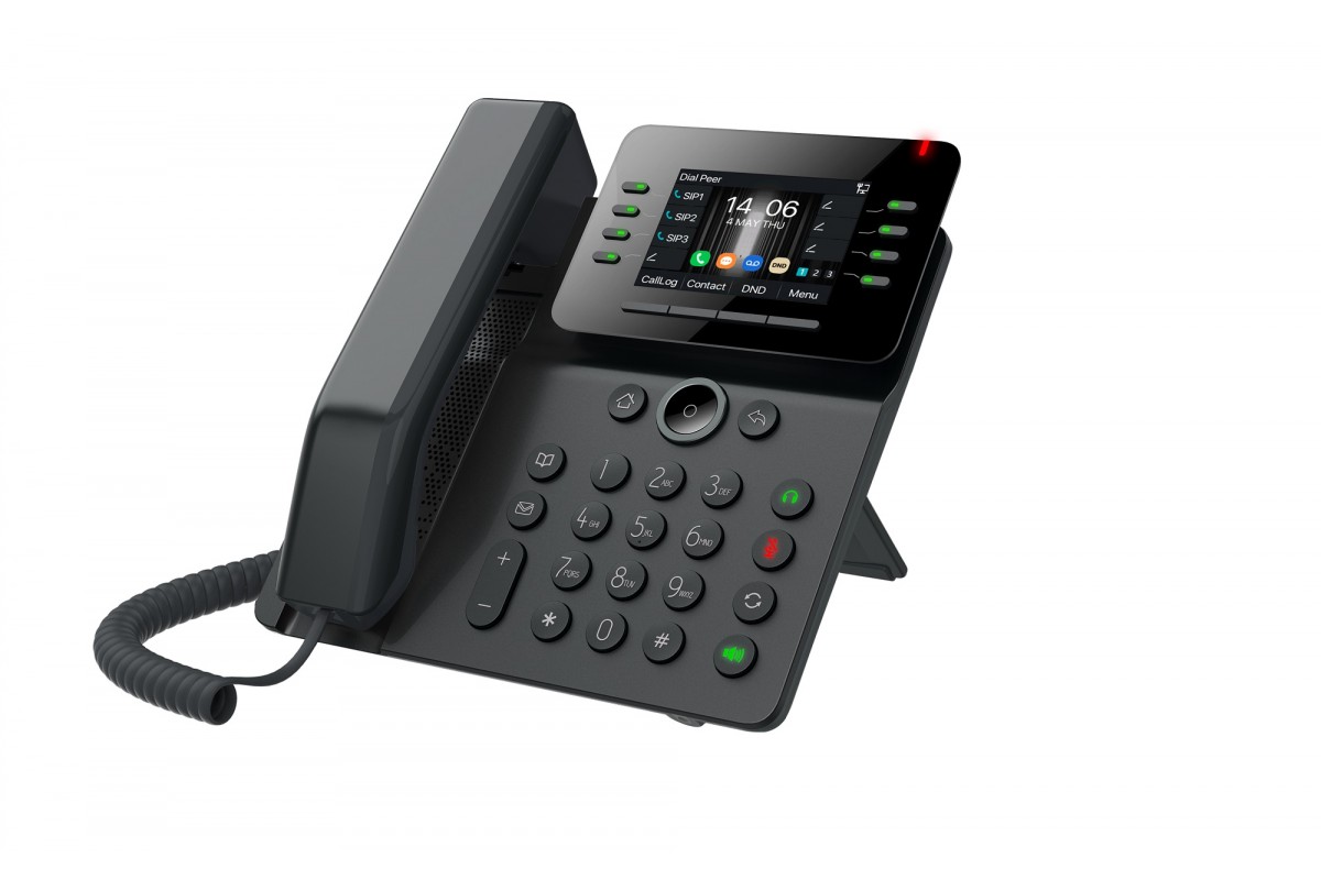 VoIP телефоны VoIP-телефон Fanvil V63, 6 линий, 6 SIP-аккаунтов, цветной дисплей, PoE, черный (V63)