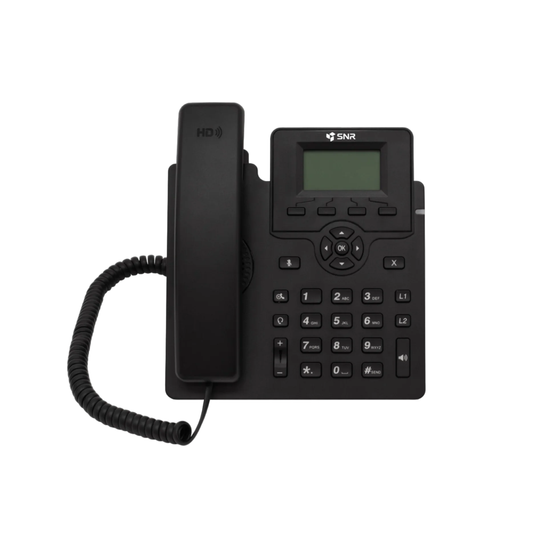 VoIP телефоны VoIP-телефон SNR SNR-VP-72-P, 2 линии, 2 SIP-аккаунта, монохромный дисплей, черный (SNR-VP-72-P)