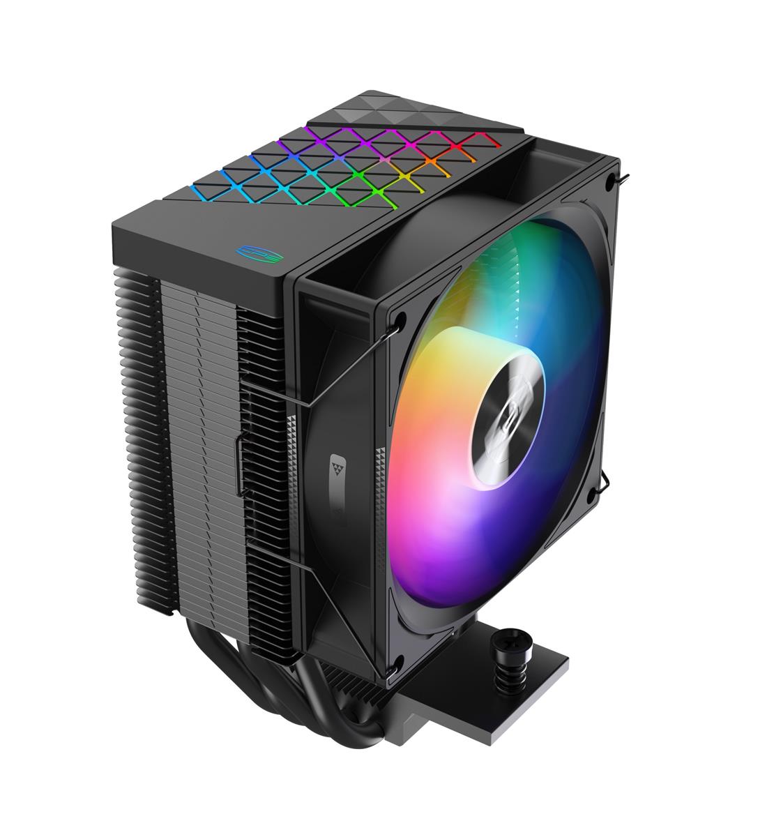 Кулер для процессора PCcooler R400 ARGB BK для Socket/115x/1200/1700/1851/AM4/AM5, 90 мм, 2200rpm, 28.3 дБА, 180 Вт, 4-pin PWM+3-pin 5V ARGB, Al+Cu, ARGB (R400 ARGB BK)