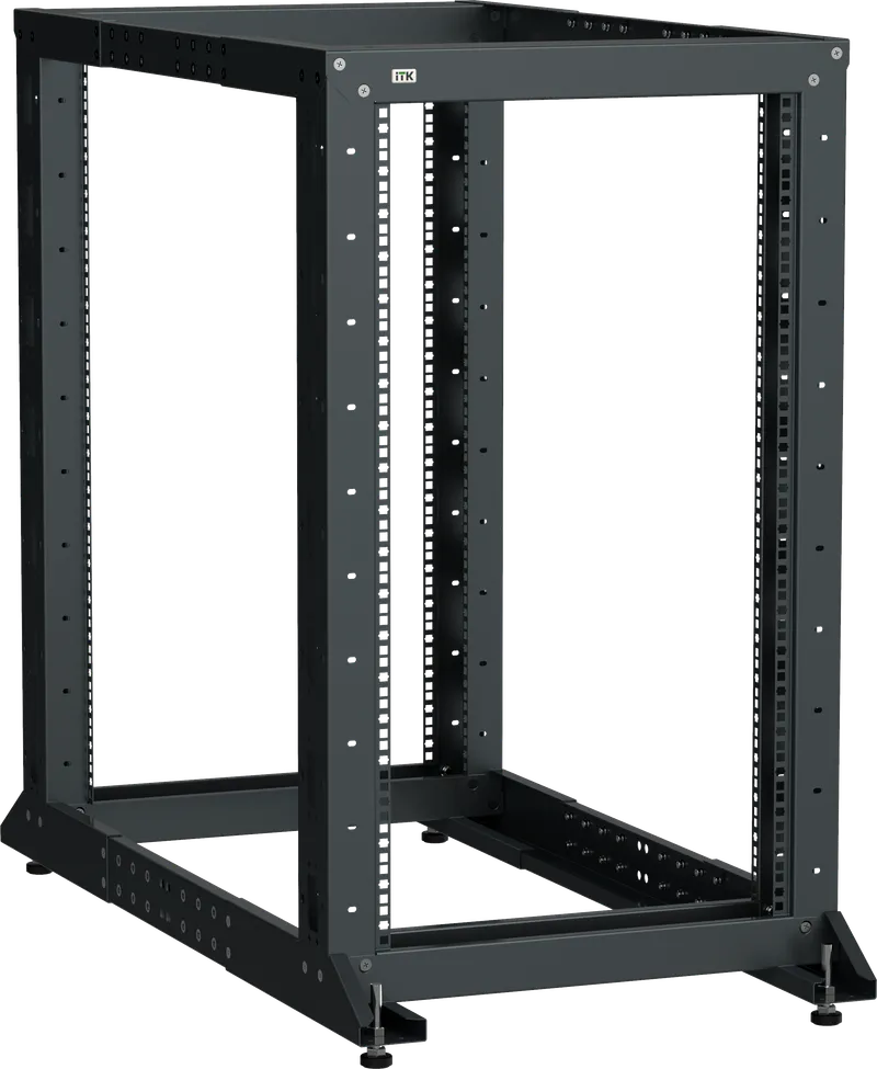   E2E4 Стойка 33U, двухрамная, 600x1000 мм, черный, разборный, ITK LINEA F LF05-33U61-2GM (LF05-33U61-2GM)