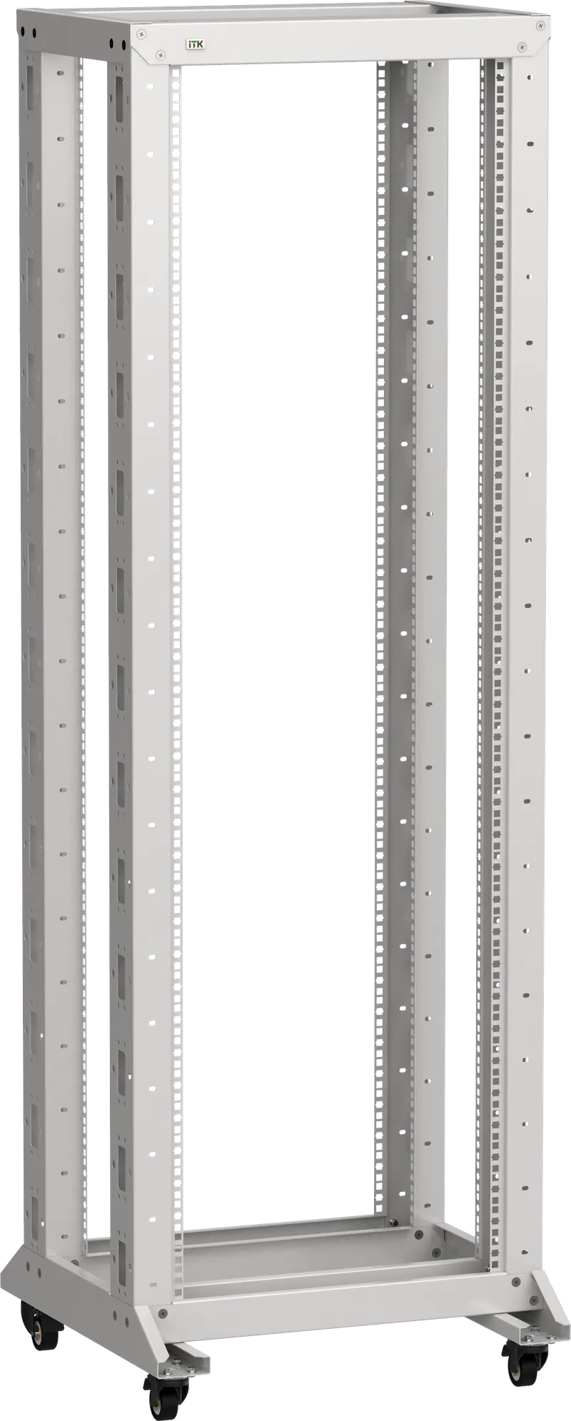   E2E4 Стойка 24U, двухрамная, 600x600 мм, серый, разборный, ITK LINEA F LF35-24U66-2RM (LF35-24U66-2RM)