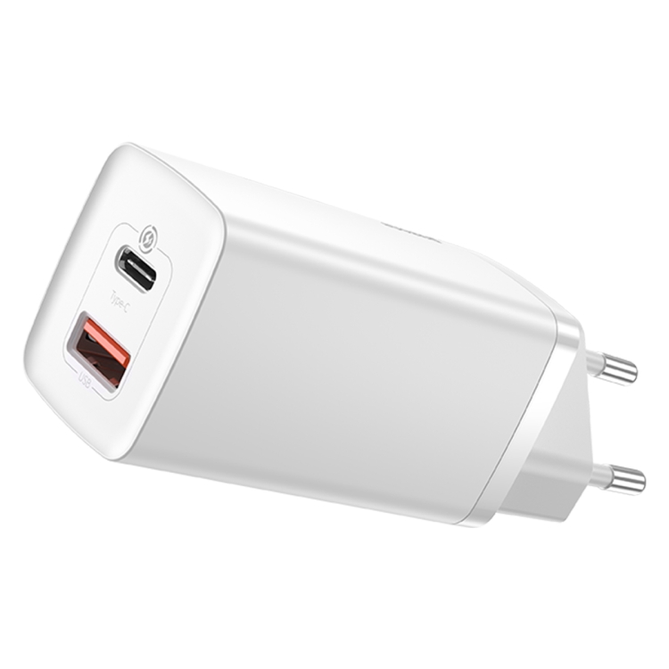  Сетевое зарядное устройство BASEUS GaN2 lite 65 Вт, USB, EU, USB type-C, Quick Charge, PD, белый (CCGAN2L-B02)