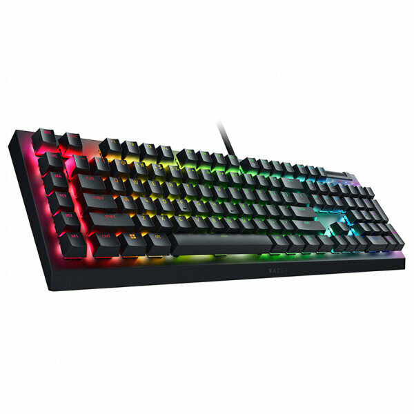 Клавиатура проводная Razer BlackWidow V4 X, механическая, Razer Yellow, подсветка, USB, черный (RZ03-04692500-R3R1)