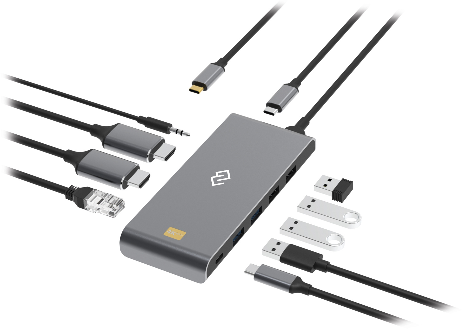  Док-станция Digma DS-580, 3840x2160 (4K), USB Type-C, черный (DS-580)