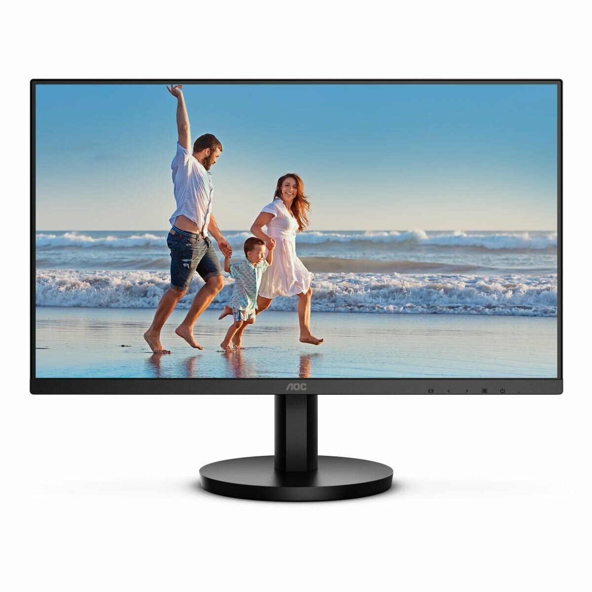 Монитор 23.8 AOC 24B3HMA2 VA, 1920x1080 (16:9), 250кд/м2, 100 Гц, 4 мс, 178°/178°, VGA, HDMI, черный (24B3HMA2)