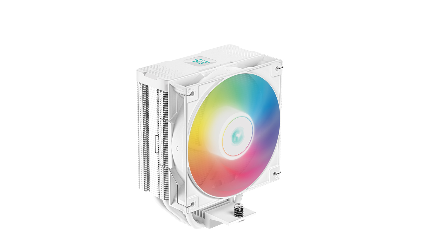 Кулер для процессора DeepCool AG400 DIGITAL WH ARGB для Socket/115x/1200/1700/1851/AM4/AM5, 120 мм, 2100rpm, 31.6 дБА, 220 Вт, 4-pin PWM, Al+Cu, ARGB (R-AG400-WHADMN-G-1)