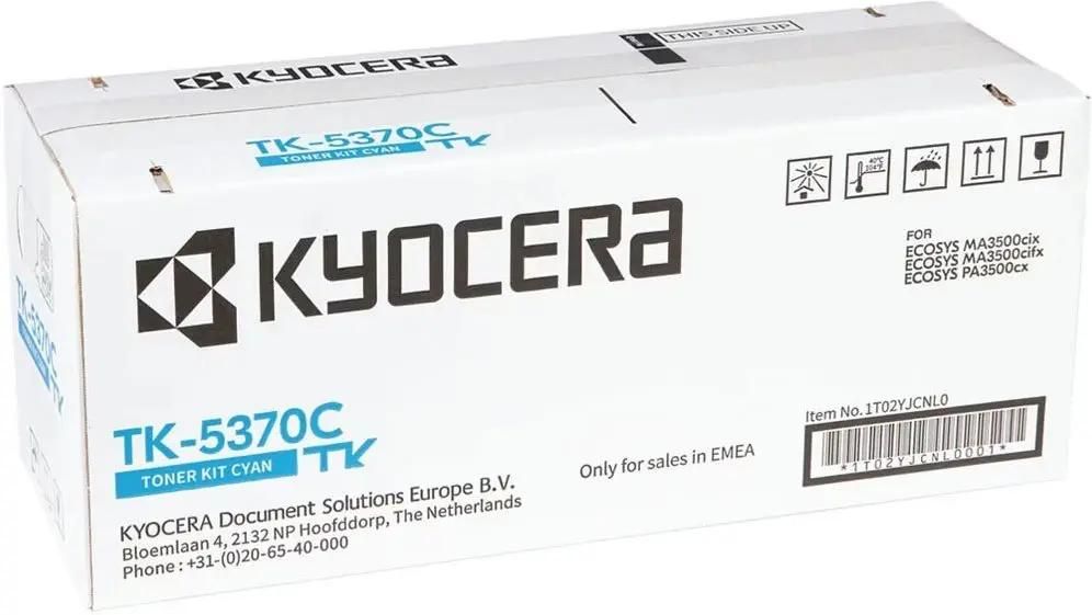 Картридж лазерный Kyocera TK-5370C/1T02YJCNL0, голубой, 5000 страниц, оригинальный для Kyocera PA3500cx/MA3500cix/MA3500cifx с чипом