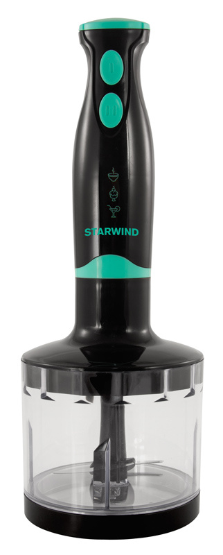 Блендер погружной Starwind SBP2322b 800 Вт, темно-серый/бирюзовый (SBP2322b)