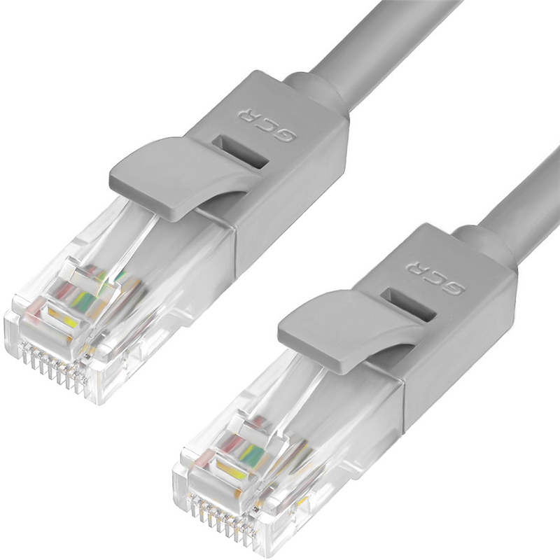 Патч-корд UTP кат.6, 3 м, RJ45-RJ45, серый, Greenconnect (GCR) GCR-55428 (GCR-55428)