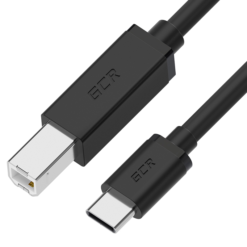 Кабель USB 2.0 Type-C(m)-USB 2.0(Bm), 50 см, черный, Greenconnect GCR-B200 (GCR-55249)