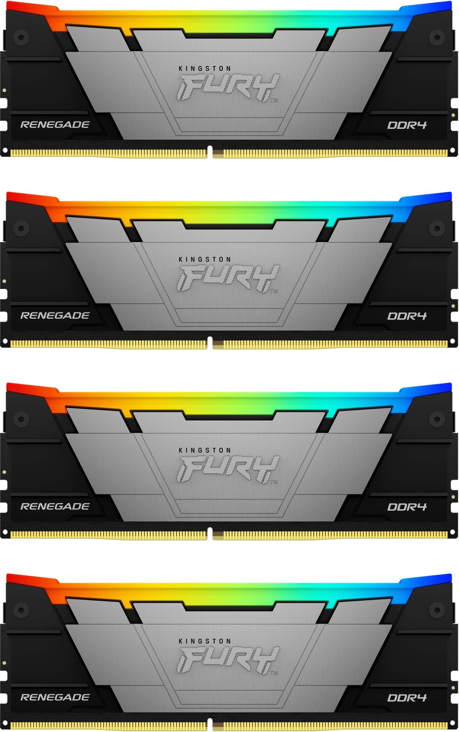 Комплект памяти DDR4 DIMM 32Gb (4x8Gb), 3600MHz, CL16, 1.35V, Kingston, FURY Renegade RGB (KF436C16RB2AK4/32) Retail