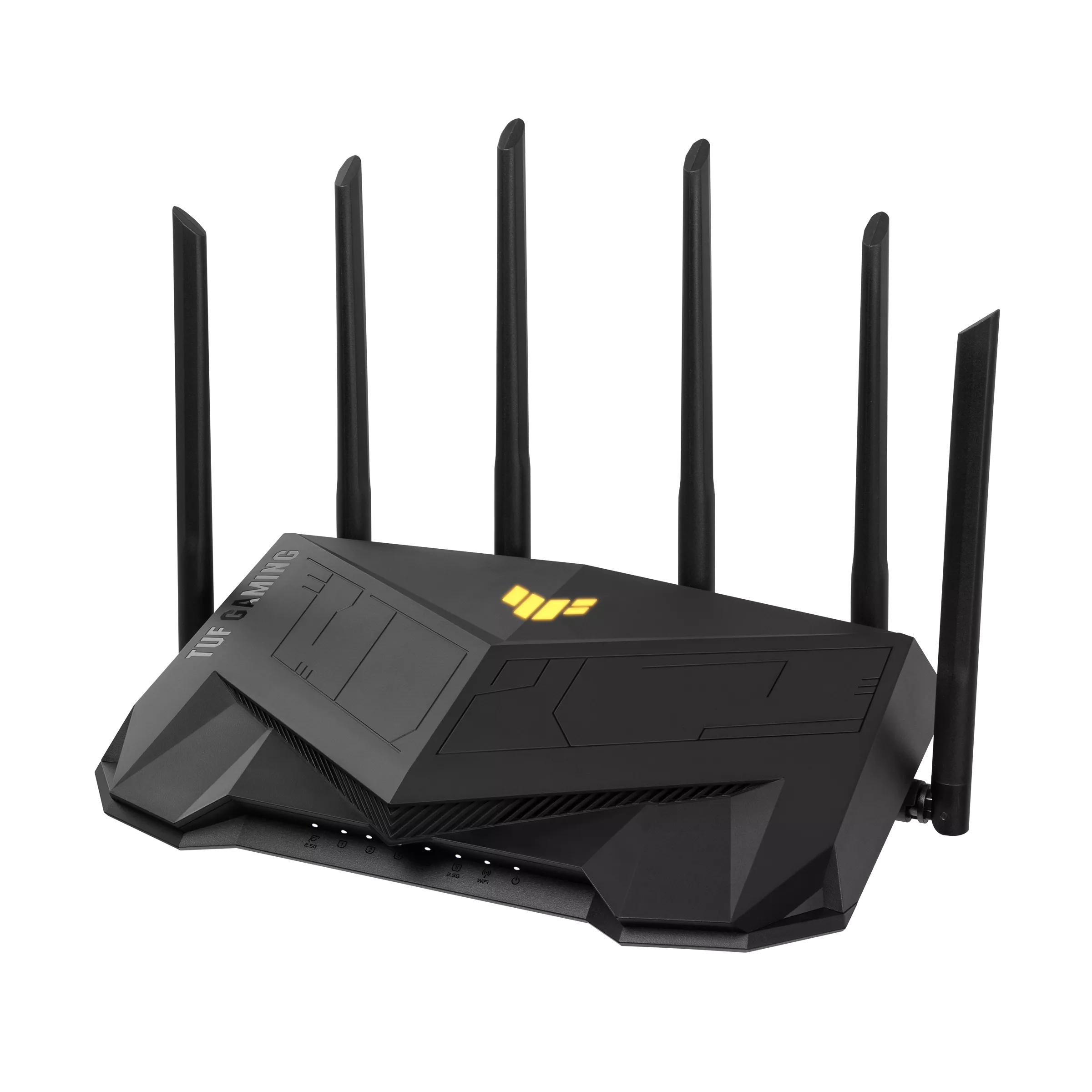  Wi-Fi роутер ASUS TUF Gaming AX6000 (TUF-AX6000), 802.11a/b/g/n/ac/ax, 2.4/5/6 ГГц, до 5.95 Гбит/с, LAN 5x1 Гбит/с, WAN 1x2.5 Гбит/с, внешних антенн: 6, 1xUSB 3.0 (TUF-AX6000)