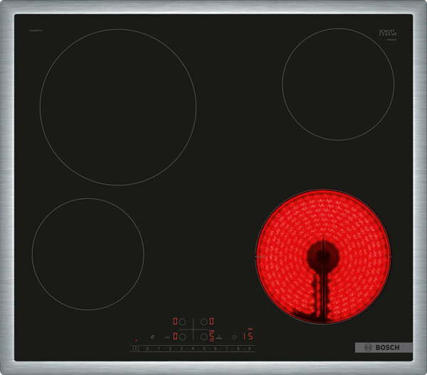 Электрическая варочная панель Bosch PKE645FP2E, 4 конфорки, черный (PKE645FP2E)
