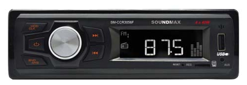 Автомагнитола SoundMAX SM-CCR3056F, 1 DIN, 4x40 Вт, USB