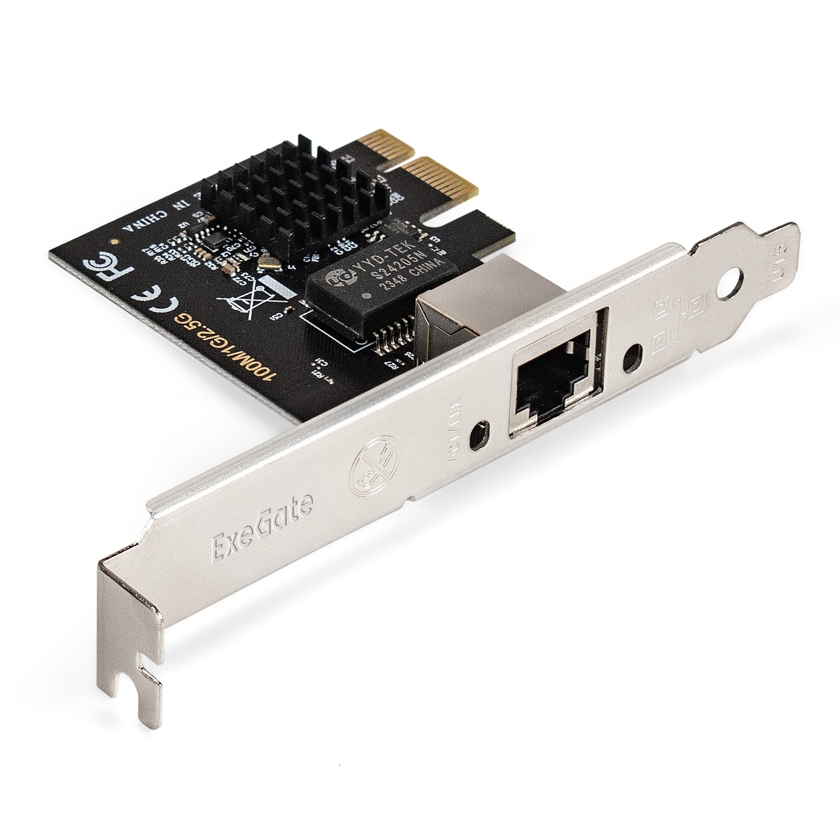 Сетевые карты Сетевая карта ExeGate EXE-251, 1xRJ-45, 2.5 Гбит/с, PCI-E, Retail (EX296212RUS)