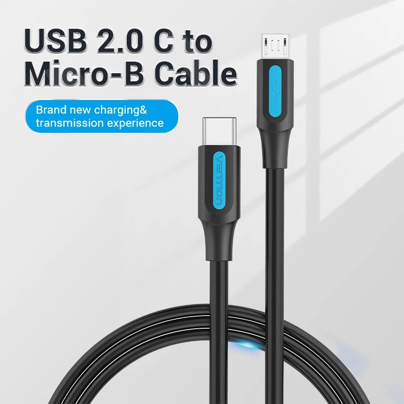 Кабель USB Type-C-Micro USB, 1.5 м, черный, Vention COVBG (COVBG)