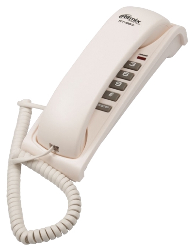 Проводные телефоны  E2E4 Проводной телефон Ritmix RT-007, белый (15118346)