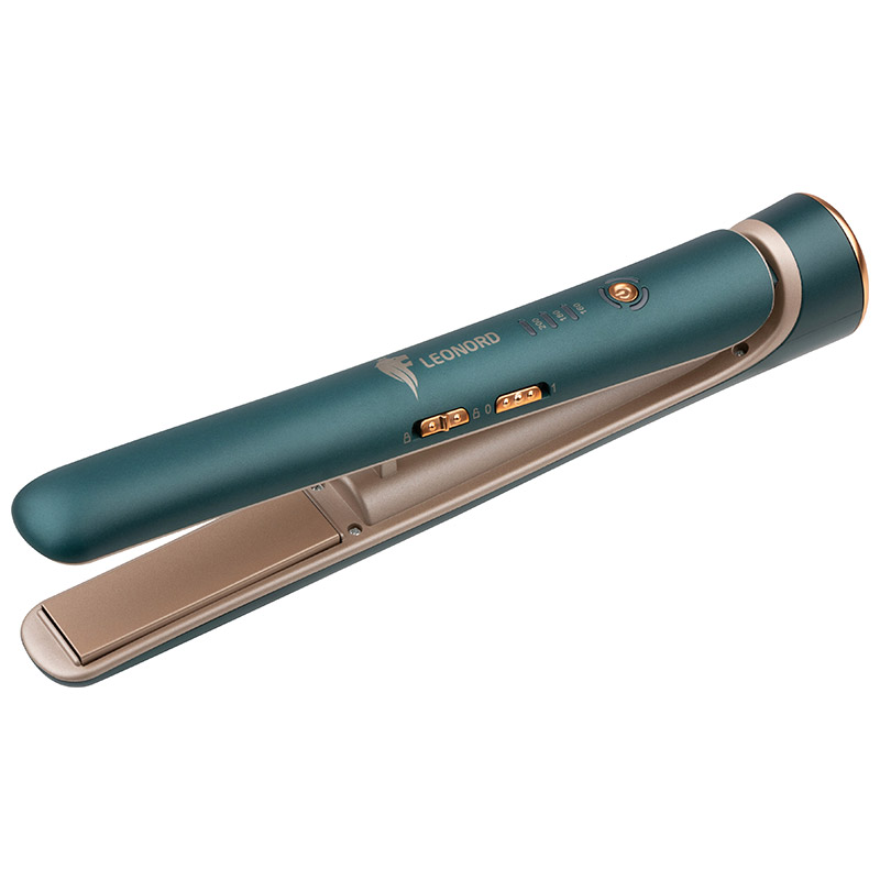  Выпрямитель Leonord LE-1203W , 200°C, 25 Вт, CERAMIC ECO покрытие, режимов: 3, зеленый/бежевый (900285)