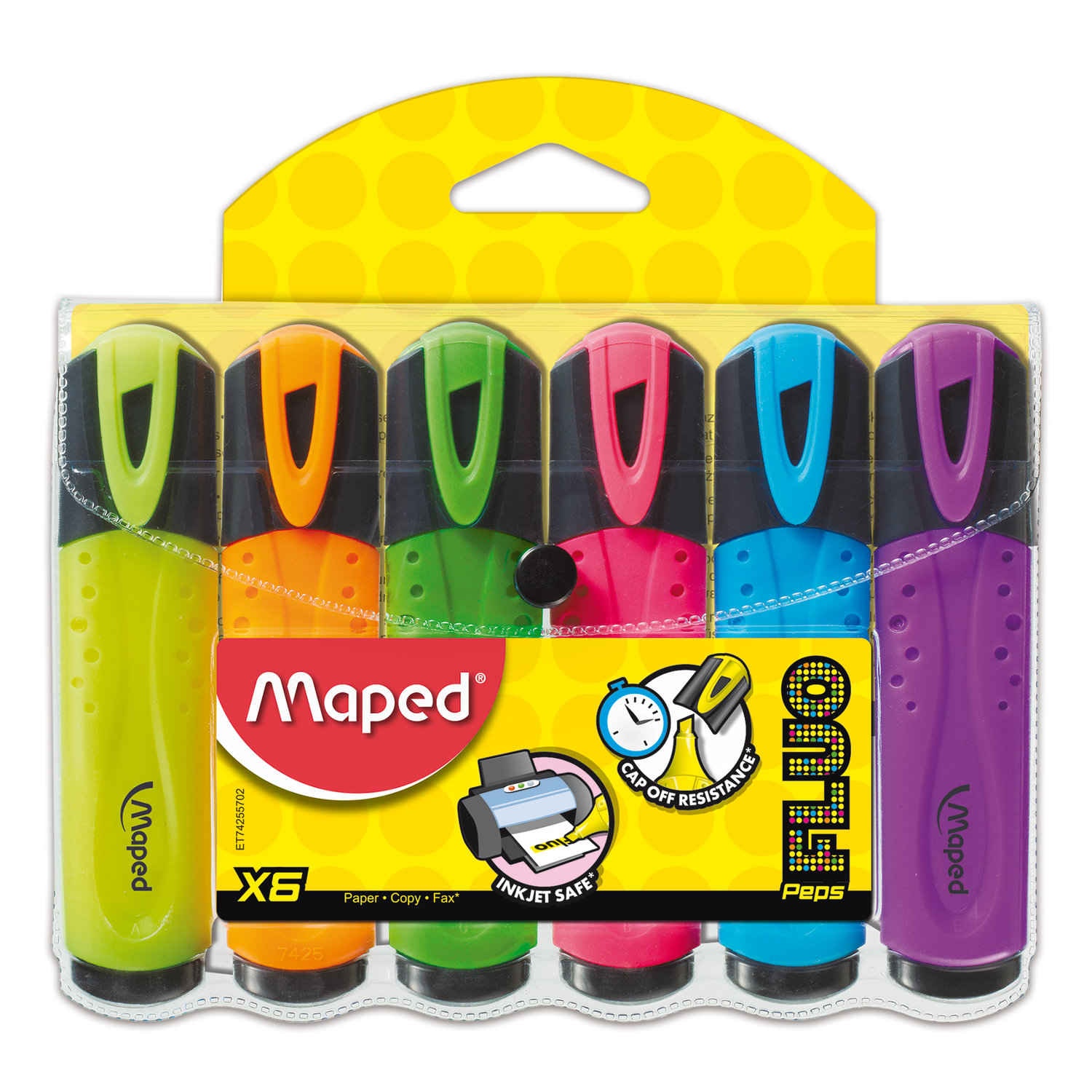 Набор текстовыделителей Maped Fluo Pep's Classic 1-5мм ассорти 6 742557