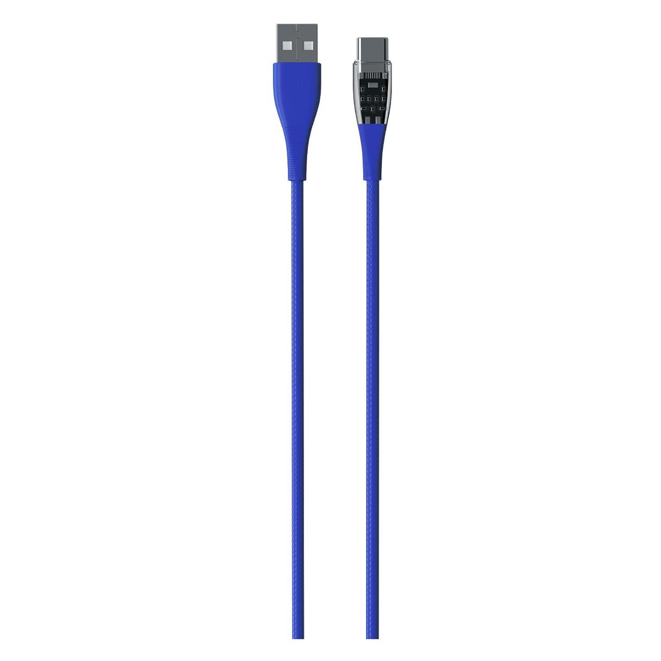 Кабель USB-USB Type-C, быстрая зарядка, 3А, 1 м, синий, Red Line (УТ000036400)