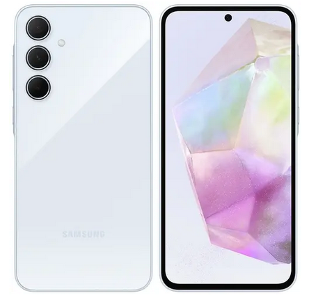 Смартфон Samsung Galaxy A35 5G, 6.6 2340x1080 AMOLED, Samsung Exynos 1380, 8Gb RAM, 128Gb, 3G/4G/5G, NFC, Wi-Fi, BT, 3xCam, 2-Sim, 5000 мА⋅ч, USB Type-C, Android 14, голубой (SM-A356ELBDSKZ)