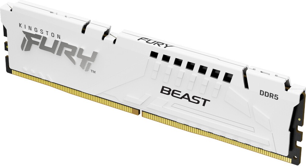 Память DDR5 DIMM 16Gb, 6000MHz, CL40, 1.35V, Kingston, FURY Beast White (KF560C40BW-16) Retail