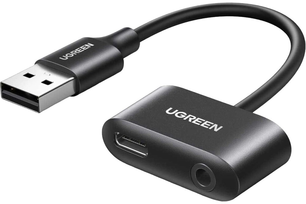 Кабель-переходник (адаптер) USB-3.5 Jack (F)/USB Type-C (F), черный, UGREEN CM397 (80897)