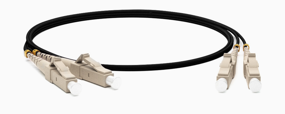 Патч-корд оптический Hyperline, LC/PC-LC/PC, многомодовый, 50/125, OM4, двойной, 50 см, LSZH, черный (FC-D2-504-LC/PR-LC/PR-H-0.5M-LSZH-BK)
