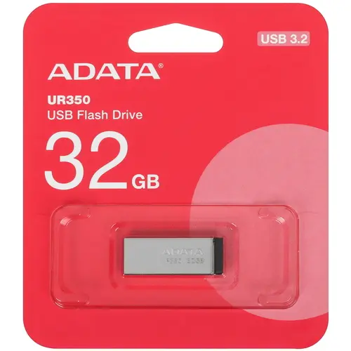 Флешка 32Gb USB 3.2 Gen 1 ADATA UR350, серый/черный (UR350-32G-RSR/BK)