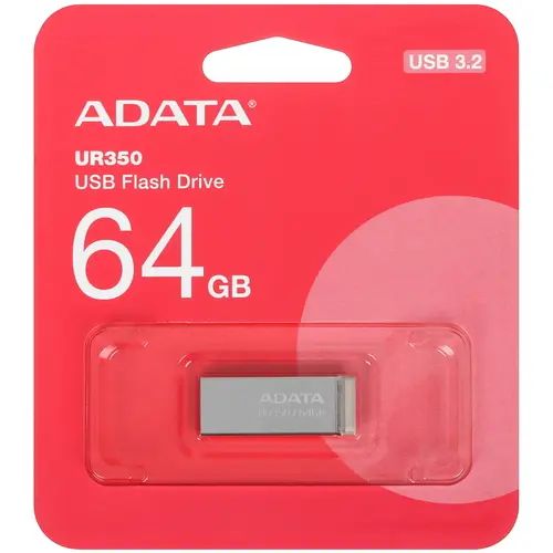 Флешка 64Gb USB 3.2 Gen 1 ADATA UR350, серый/коричневый (UR350-64G-RSR/BG)