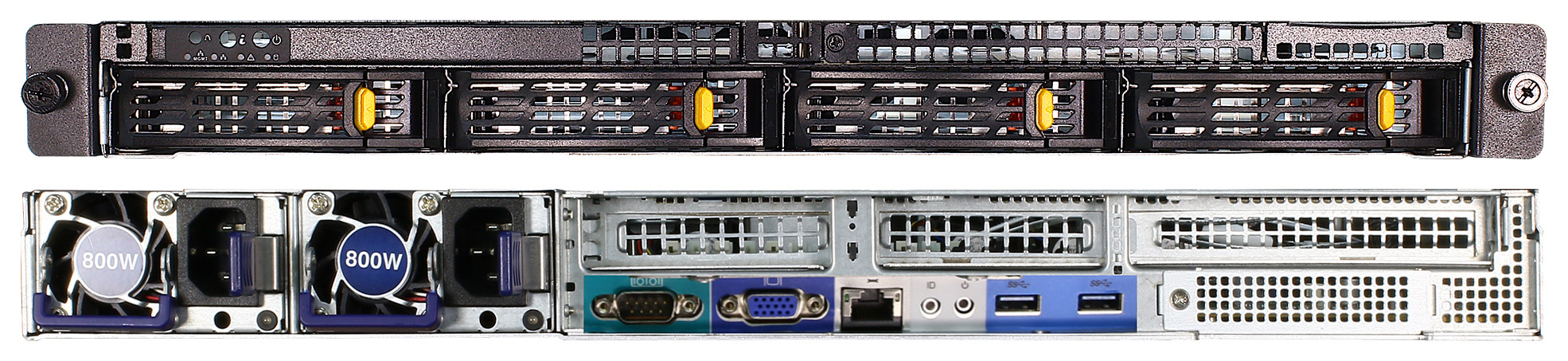 Сервер iRU Rock C1204P, 2xIntel Xeon Gold 6248, 4x64Gb RAM, 2x256Gb SATA SSD, 4x2.5/3.5 HS, noDVD, 2x10GLAN SFP+, IPMI, 2x800 Вт (up2), 1U