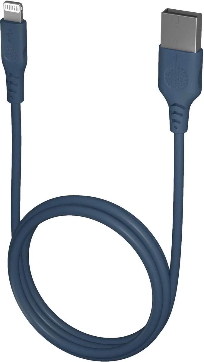Кабель USB-Lightning 8-pin, MFi, 2.4А, 1.2 м, синий, Vipe (VPCBLMFIPVCBLUE)
