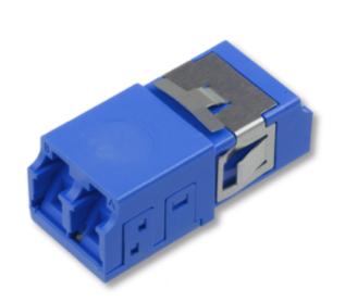  Адаптер оптический проходной LC, дуплекс, одномодовый, OS2, синий Eurolan (36A-S2-2L-11BU)