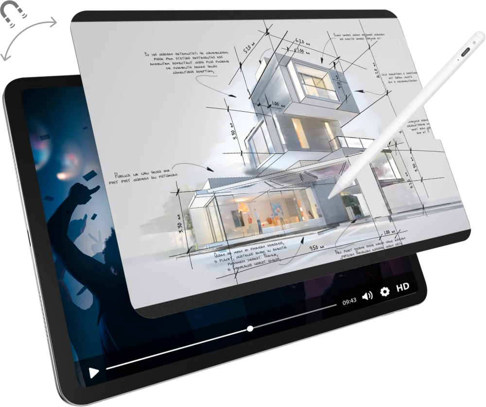 Защитная пленка SwitchEasy для экрана планшета Apple iPad Pro 12.9, FullScreen, поверхность глянцевая(суперпрозрачная) (MPD212109TR22)