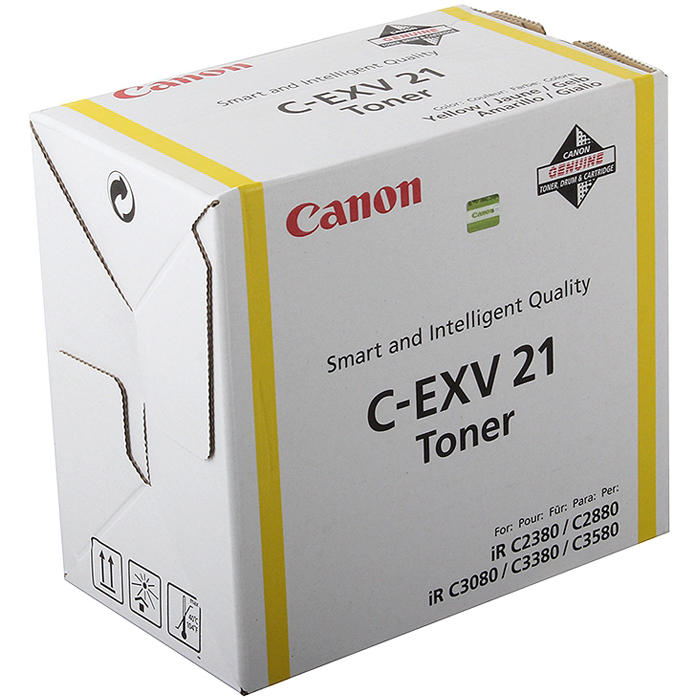 Картридж лазерный Canon C-EXV21Y/0455B002, желтый, 14000 страниц, оригинальный для Canon iR-C2380 / C2550 / C2880 / C3080 / C3380 / C3480 / C3580