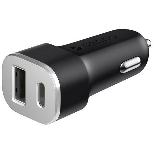 Автомобильное зарядное устройство Deppa, USB, 1xUSB Type C, 18 Вт, QC, PD, черный (11293)