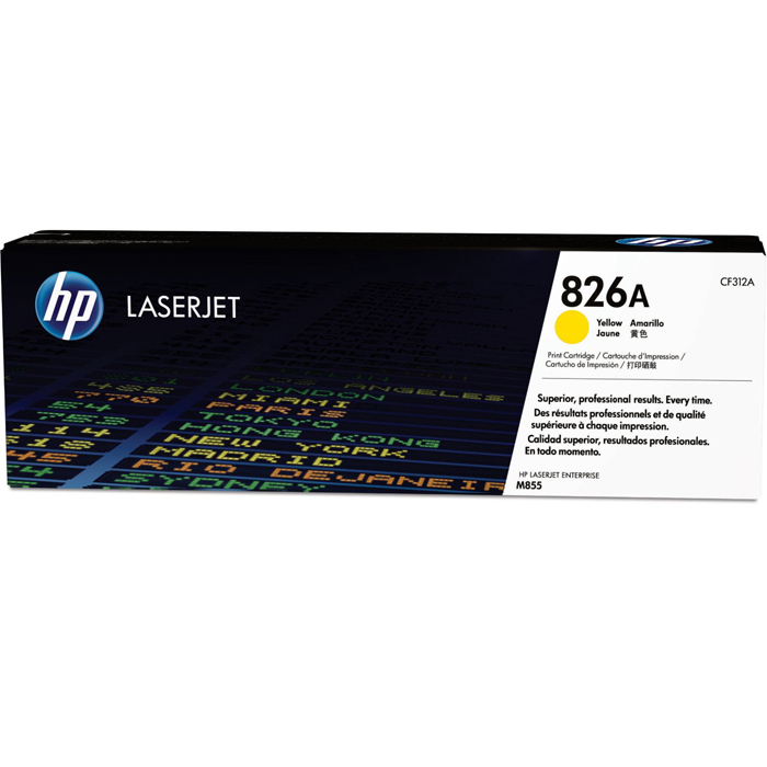 Картридж лазерный HP 826A/CF312A, желтый, 31500 страниц, оригинальный для Color LaserJet Enterprise M855dn / M855x+ / M855xh