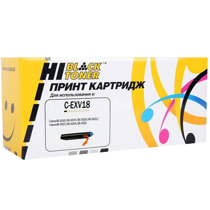 Картридж лазерный Hi-Black HB-C-EXV18 (C-EXV18), черный, 8400 страниц, совместимый, для Canon iR-1018 / iR-1019 / iR-1020 / iR-1022 / iR-1023 / iR-1024 / iR-1025