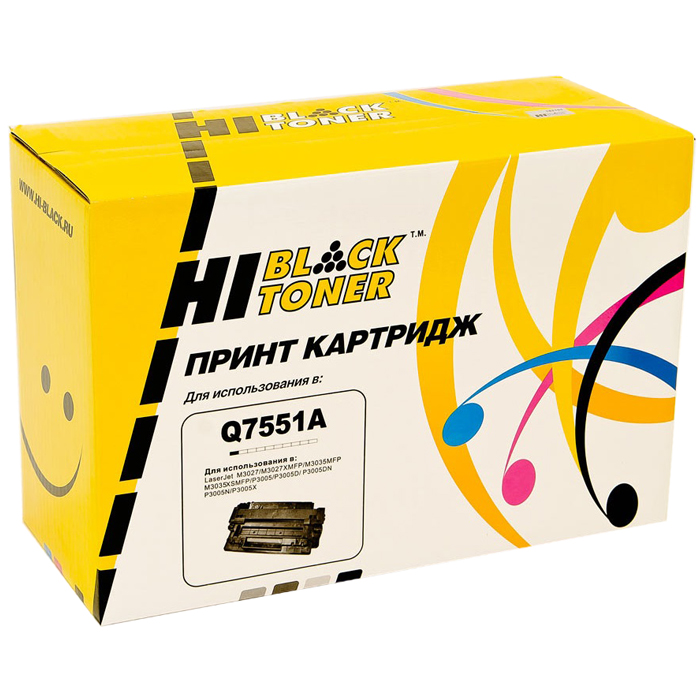 Картридж лазерный Hi-Black HB-Q7551A (Q7551A), черный, 6500 страниц, совместимый, для LJ M3027 / M3027x / M3035 / M3035xs / P3005 / P3005d / P3005dn / P3005n / P3005x