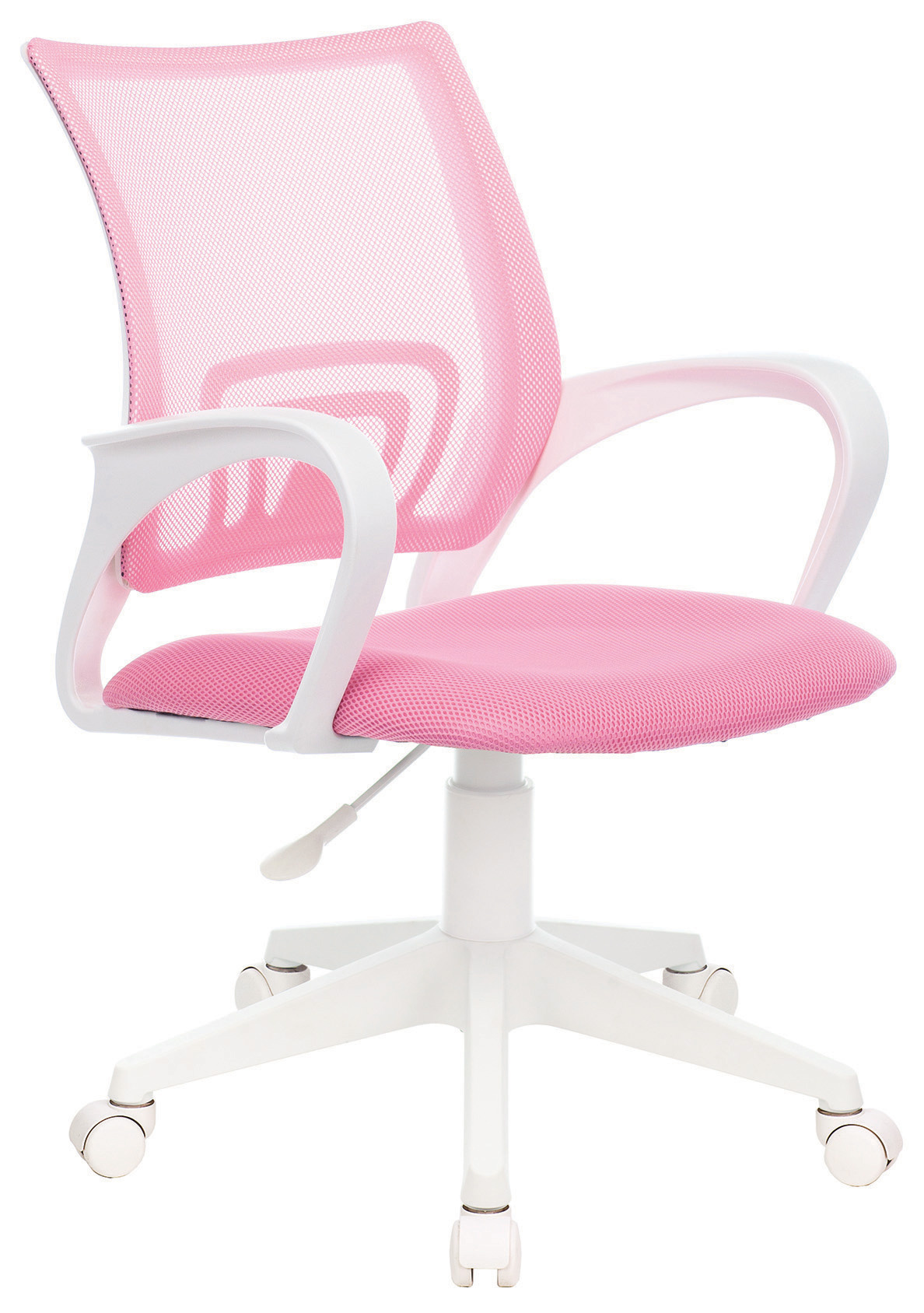 Офисные кресла  E2E4 Кресло офисное Бюрократ CH W695NLT белый/розовый (CH-W695NLT/PK/TW-13A)