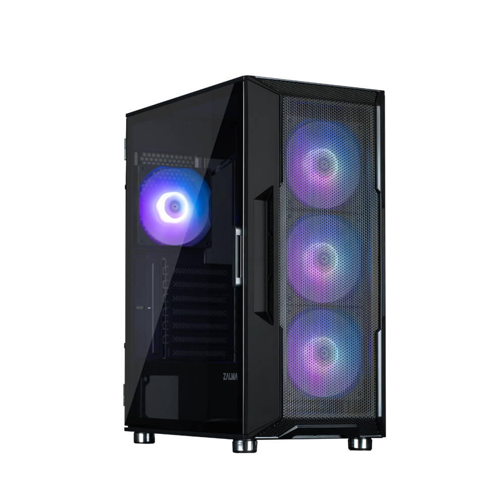 Корпус Zalman i3 NEO ARGB BLACK, ATX, Midi-Tower, 2xUSB 3.0, RGB подсветка, черный, без БП (i3 NEO ARGB BLACK)