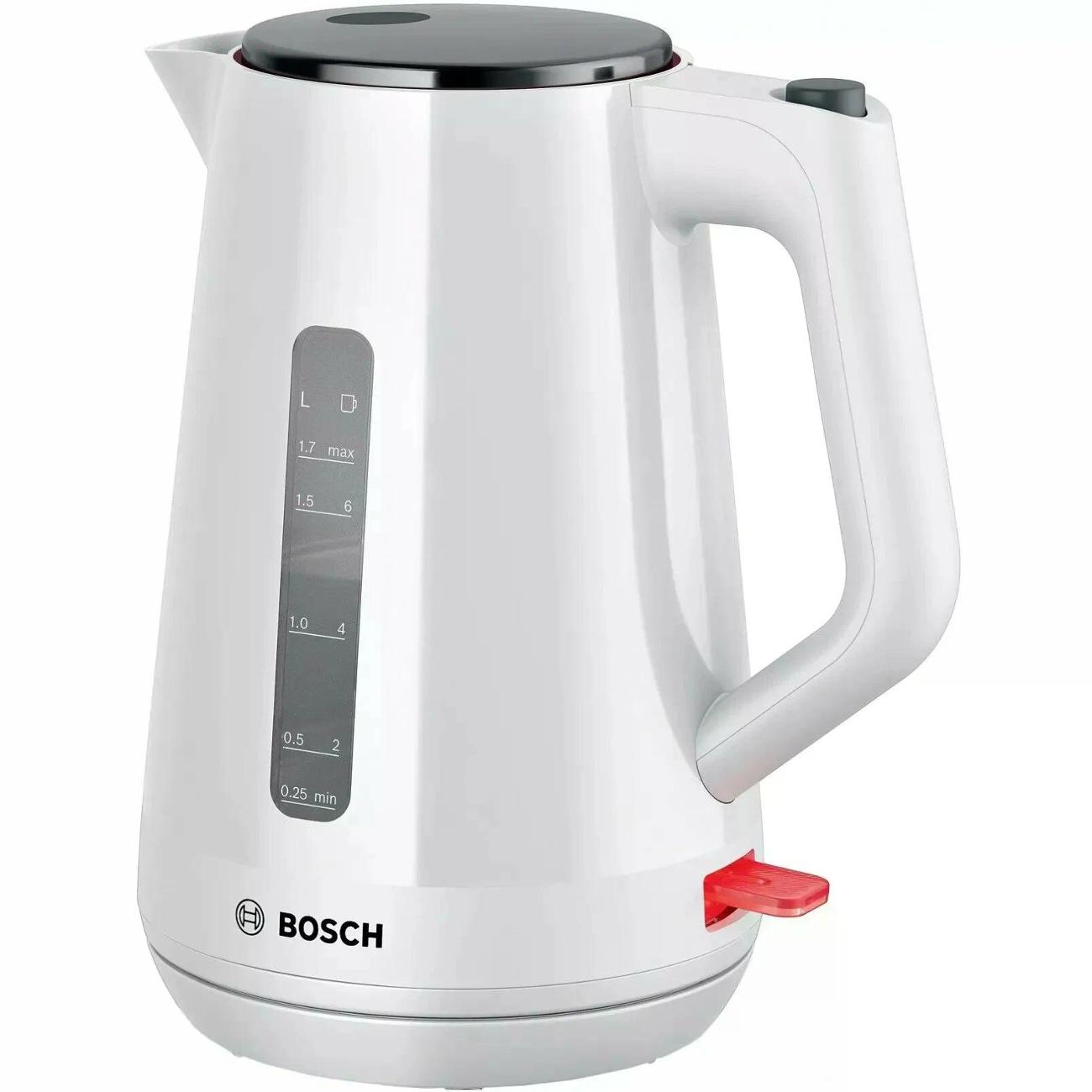 Чайник Bosch TWK1M121 1.7л. 2.4 кВт, пластик, белый (TWK1M121)