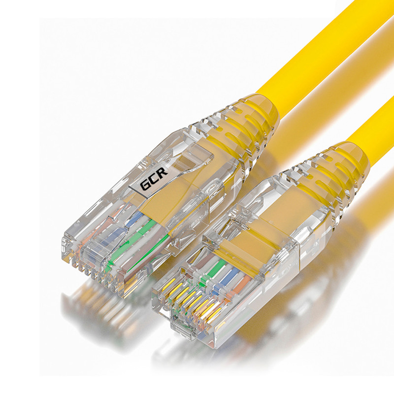 Патч-корд UTP кат.6, 10 м, RJ45-RJ45, желтый, Greenconnect (GCR) (GCR-55433)